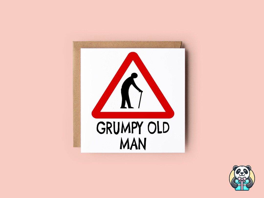 Grumpy Old Man Birthday Card: Funny Card for Him - Etsy