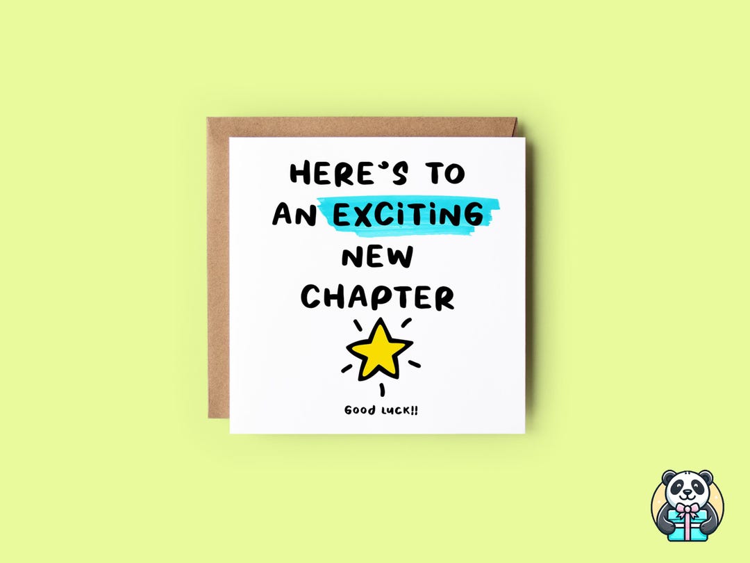 New Job Leaving Card, Exciting New Chapter, Work Colleague Card - Etsy