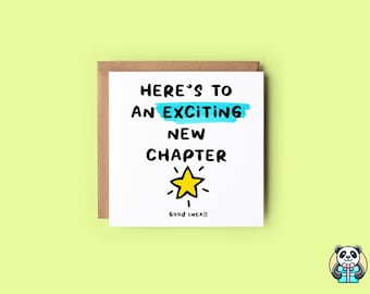 New Job Leaving Card, Exciting New Chapter, Work Colleague Card