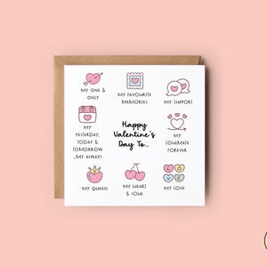 Carte de Saint-Valentin pour elle, carte de Saint-Valentin romantique, carte de Saint-Valentin pour femme