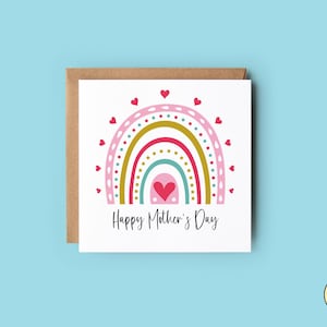 Rainbow Mother&#39;s Day Card | Mum Card | Card For Her | Happy Mother&#39;s Day