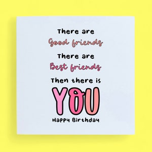 Carte de meilleur ami, Bestie de joyeux anniversaire, carte BFF, carte d'ami drôle