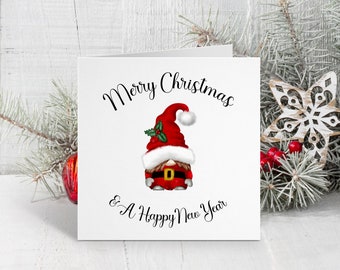 Gonk Christmas Card | Merry Christmas | Christmas Card For Friend | Cute Christmas Card | Merry Christmas & A Happy New Year