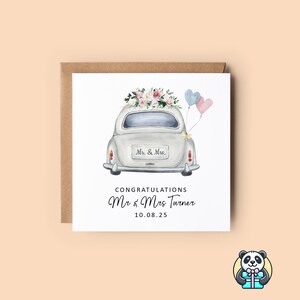 Personalised Wedding Card, Vintage Wedding, Boho Wedding, For A Special Couple, On Your Wedding Day