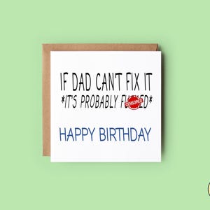 Funny Father&#39;s Day Card: Rude Dad Card