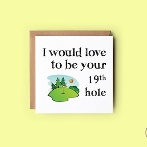 Carte drôle de mari | carte d'anniversaire | carte postale pour lui | carte d'anniversaire grossière | Saint Valentin | 19e trou