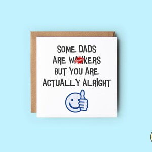Funny Rude Dad Card: Sweary Father&#39;s Day Card