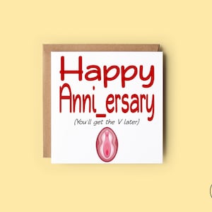 vous aurez le V plus tard | Carte drôle de mari | carte d'anniversaire | carte postale pour lui | Carte d'anniversaire grossière