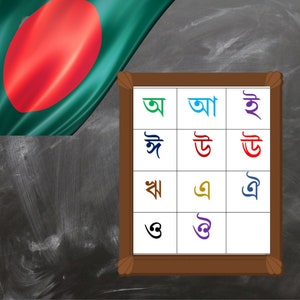 Alphabet bengalisches Alphabet zum Drucken und Lernen