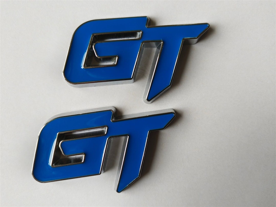 2x Metal GT Logo Sport Car Emblem Chrome Letter SUV Racing Etsy