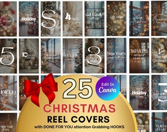 Reel Covers with Hooks for Digital Marketing: Instagram Reel Template Covers | Faceless Marketing, Canva Template