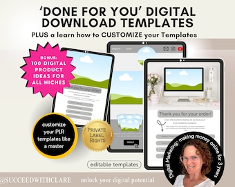 Digital Download Instruction Templates, Canva Guide (PDF)