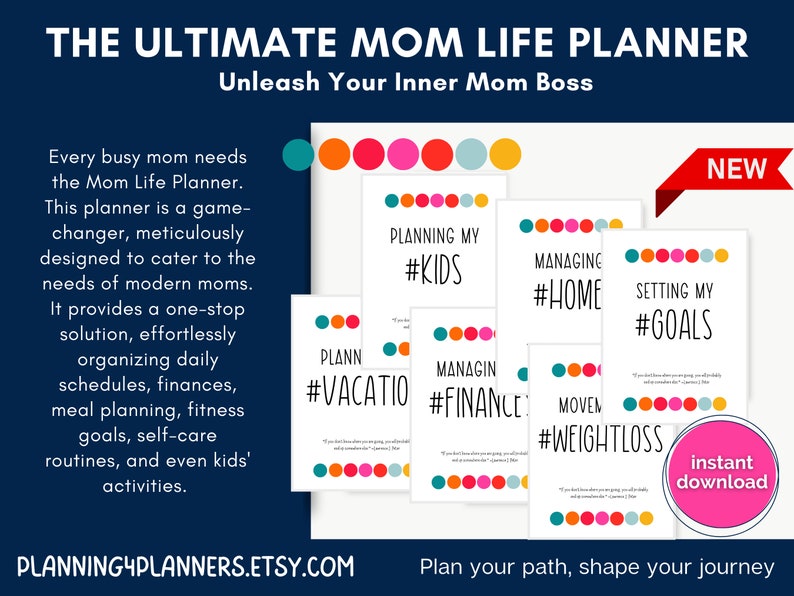 Busy Mom Planner, Home Management Planner Printable, Household Binder ...