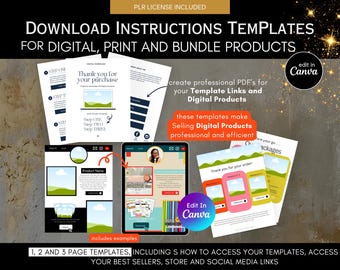 Digitala instruktionsmallar för nedladdning, Canva-guide (PDF)