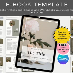 Ebook Template, Canva Editable Lead Magnet, Coaching Guide Book, Course Creator Done for You Modern Workbook Worksheet, Digital Download