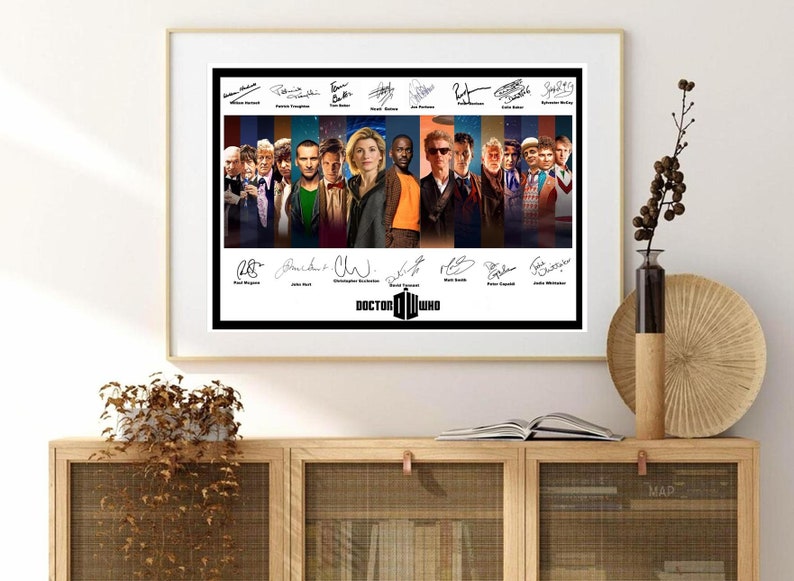 All new for 2024 Doctor Who Signed / Autographed Stunning quality print. Includes New Doctor. All Doctors Dr Who image 2