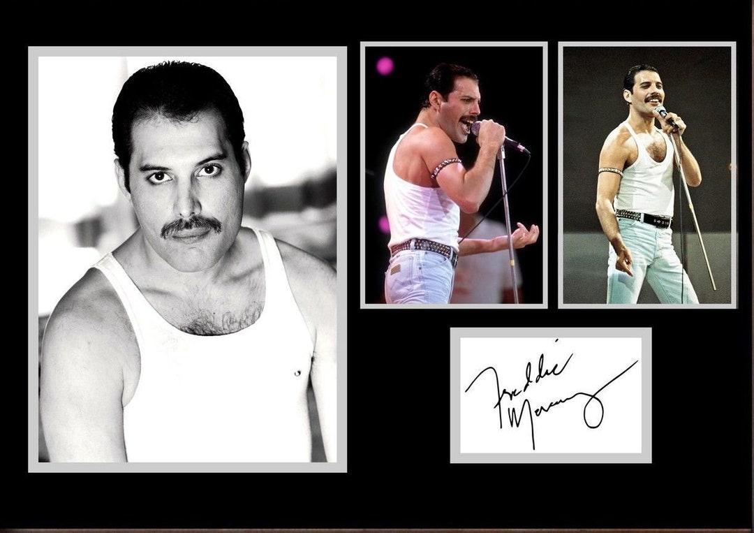 FREDDIE MERCURY signed autographed photo cut COA Hologram main image 1