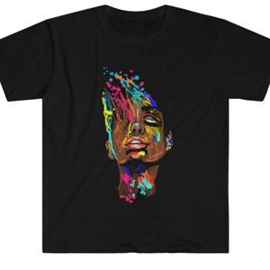 ArtWork Painted Colourful Face soft-style t-shirt