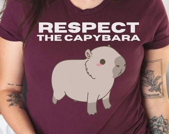 Respect The Capybara, Capybara Lover Gift, Capybara Shirt, Capybara tshirt, Funny Capybara Shirt, Cute Capybara, Capybara tee, Capybara