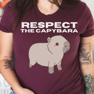 Respect The Capybara, Capybara Lover Gift, Capybara Shirt, Capybara tshirt, Funny Capybara Shirt, Cute Capybara, Capybara tee, Capybara