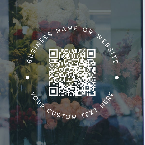 Shop-Qr-Code-Aufkleber, Schaufenster, benutzerdefinierter QR-Code-Vinylaufkleber, Shop-QR-Code, benutzerdefinierter Business-Vinylaufkleber, QR-Code-Fenster-Vinylaufkleber