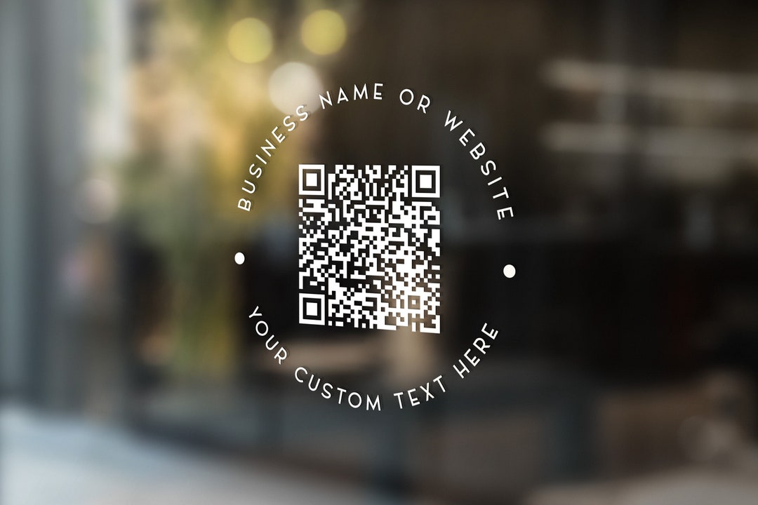 Store Window Custom QR Code Vinyl Decal Shop QR Code Custom Business ...