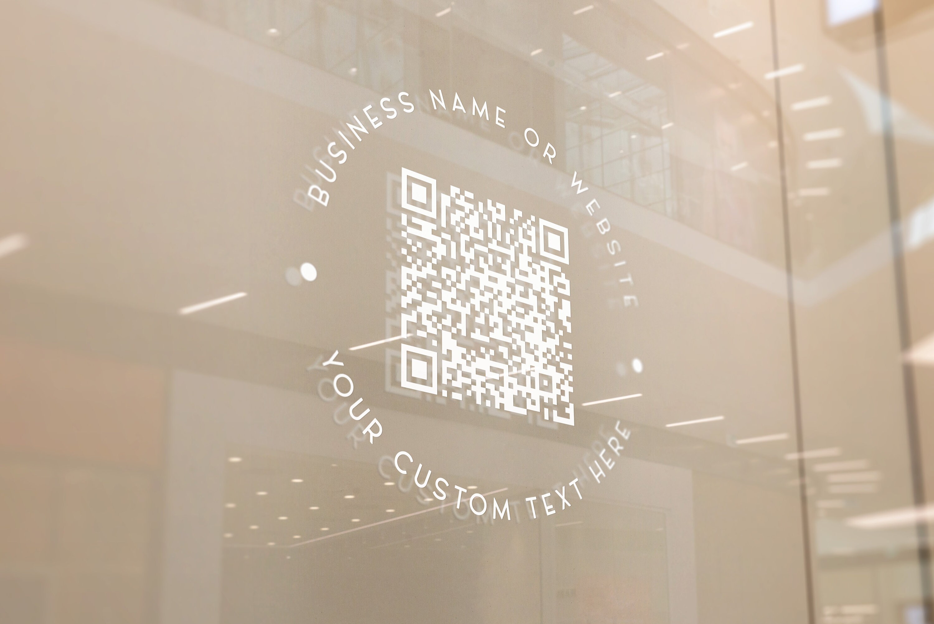 Store Qr Code Decal Shop Window Custom QR Code Vinyl Decal Shop QR Code
