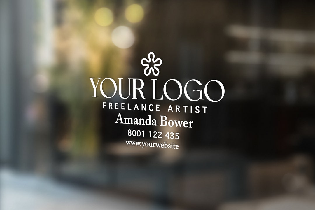 Store Window Custom Logo Vinyl Decal for Car Window Business Etsy