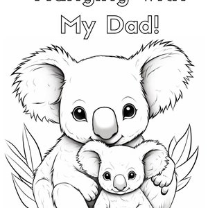 Father's Day Kids Coloring Pages Daddy and Me Coloring Packet 10 Coloring Pages Digital Download ...