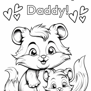 Father's Day Kids Coloring Pages Daddy and Me Coloring Packet 10 ...