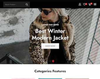 Custom Clothing E-commerce Website Design | Fashion Store Template for Online Shopping