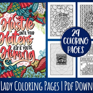 Boss Lady Coloring Book Pages, Funny Appreciation Printable Gift Idea For Boss Ladies And Female Managers