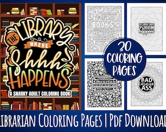Librarian Coloring Book Pages For Adults