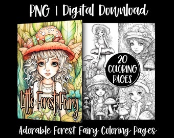 Páginas para colorear del libro de hadas del bosque fantástico