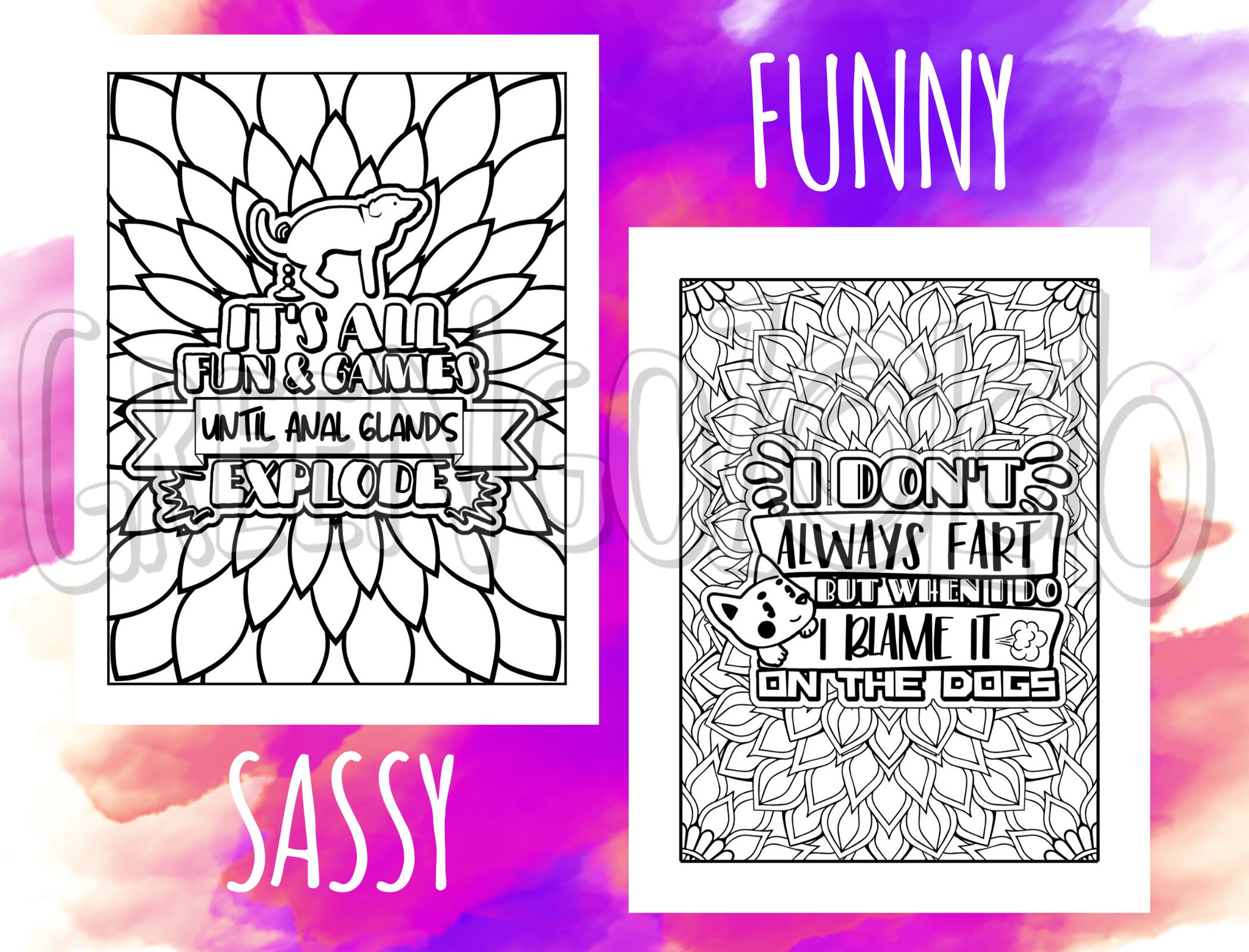 A Vet Tech Adult Coloring Book Pages, A Funny & Snarky Veterinary ...