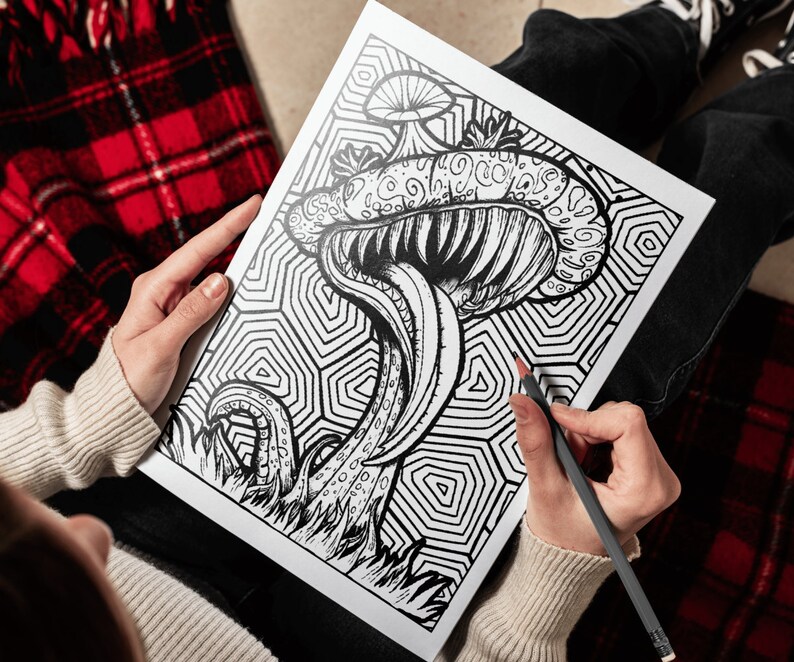 50 Creepy Horror Plants Coloring Book Pages - Etsy