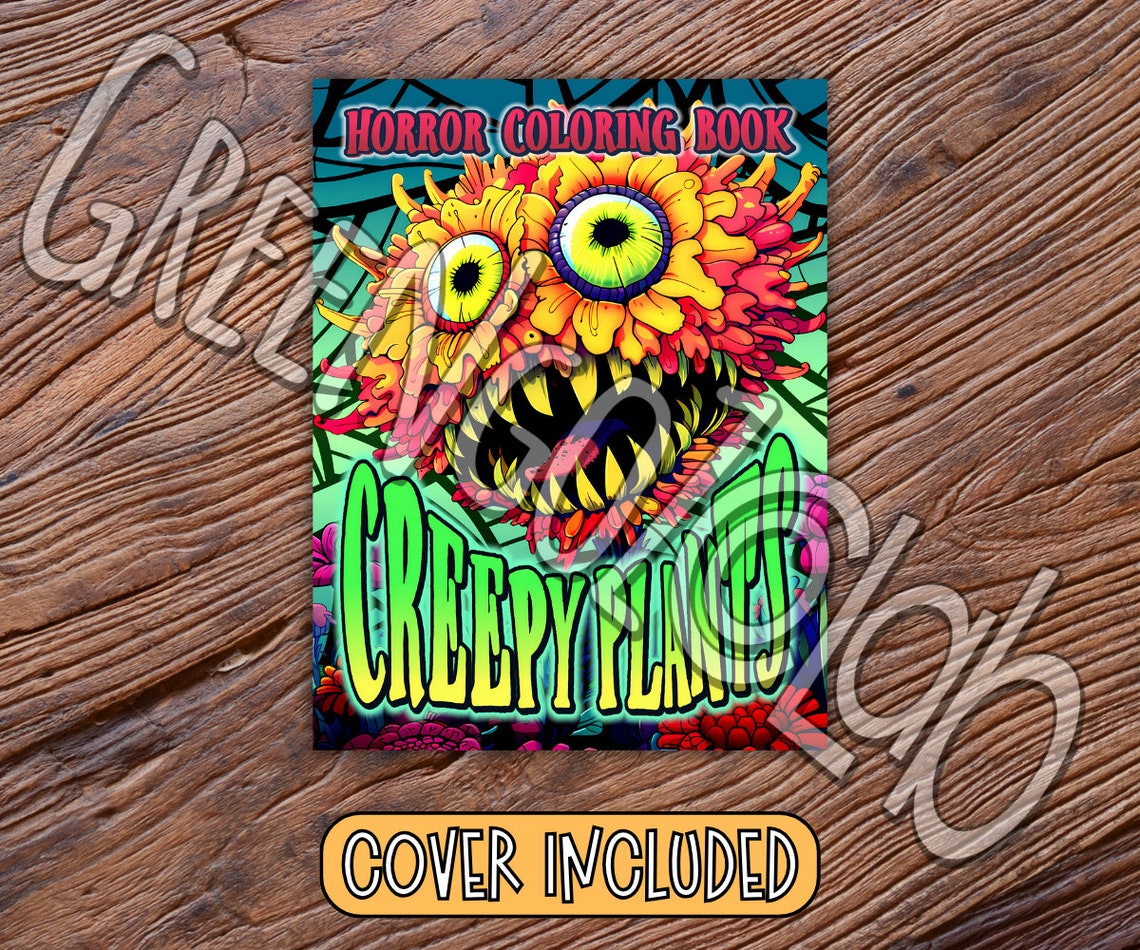 50 Creepy Horror Plants Coloring Book Pages - Etsy