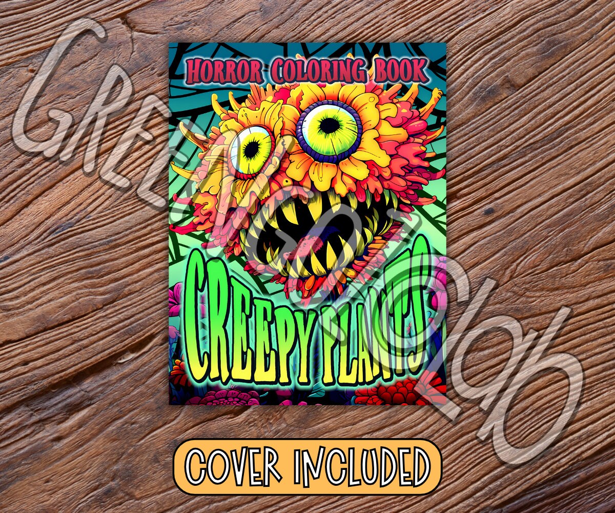 50 Creepy Horror Plants Coloring Book Pages - Etsy