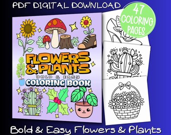 46 Bold & Easy Cute Christmas Coloring Book Pages, Winter Xmas Scenes ...