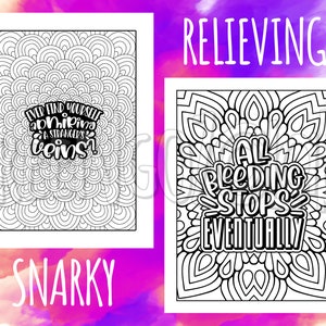 Phlebotomist Coloring Book Pages for Adults, Funny &amp; Snarky ...
