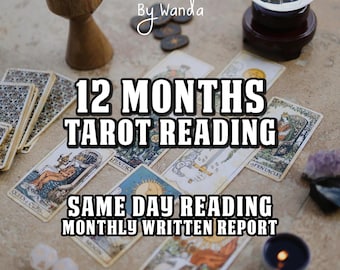 12 Month Tarot Reading by Wanda, In-Depth Psychic Insight, Same Day Written Report (PDF)