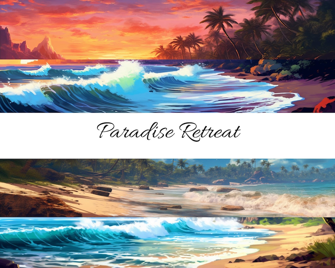 View of Paradise Retreat Digital Download Set of 4 Super High - Etsy