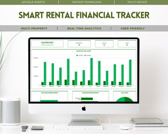 Smart Rental Financial Tracker - Comprehensive Google Sheets Rental Income, Expense Reporting & Financial Management System