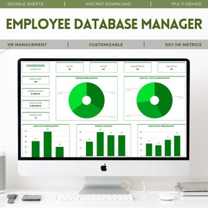Employee Database Manager: HR Google Sheets Template (Digital Download)