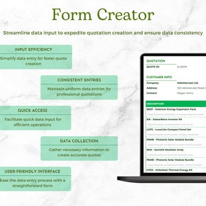 Form Creator Preview: Input Efficiency, Consistent Entries, Quick Access,Data Collection, User-Friendly Interface