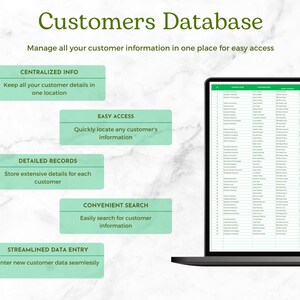 Customers Database Preview: Centralized Info, Easy Access, Detailed Records, Convenient Search, Streamlined Data Entry