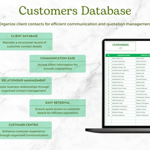 Customers Database Preview: Client Database, Communication Ease, Relationship Management, Easy Retrieval, Customer-Centric