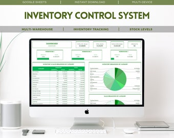 All-in-One Inventory Control System - Comprehensive Google Sheets Template for Inventory Management, Transactions and Reporting