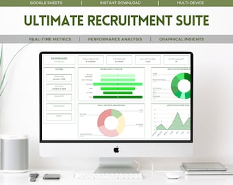 Recruitment HR Template: Google Sheets Candidate Tracker (Digital Product)