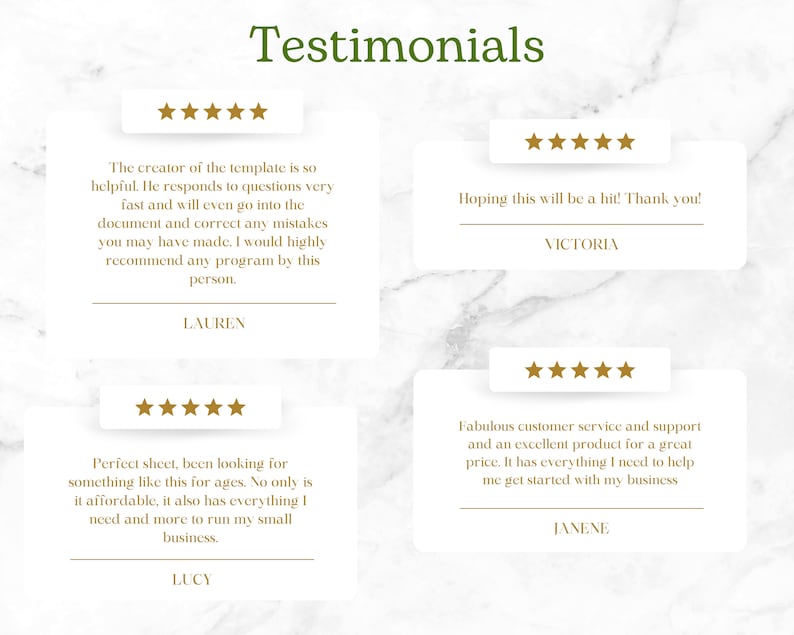 Customer Testimonials - 5-Star Reviews